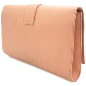 Light Pink Leather Ligne Y Clutch Bag
