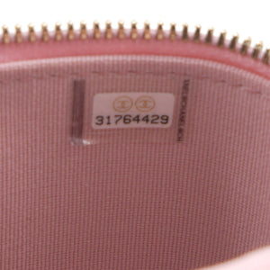 Caviar Quilted Small Vertical Coco Beauty Vanity Case With Chain Pink Sakura