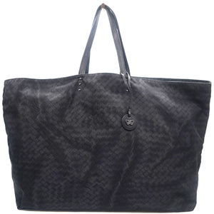 Black Intrecciolusion Nylon Tote Bag