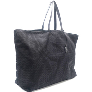 Black Intrecciolusion Nylon Tote Bag