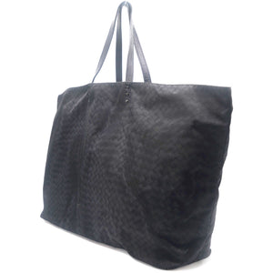 Black Intrecciolusion Nylon Tote Bag