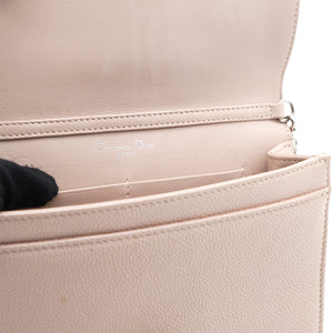 Light Pink Leather Diorama Wallet on Chain