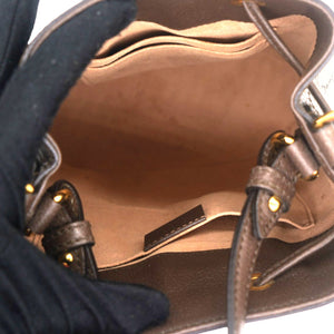 Beige/Ebony GG Supreme Canvas and Leather Small Ophidia Bucket Bag