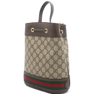 Beige/Ebony GG Supreme Canvas and Leather Small Ophidia Bucket Bag
