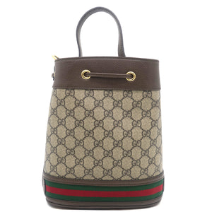 Beige/Ebony GG Supreme Canvas and Leather Small Ophidia Bucket Bag