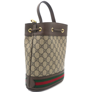 Beige/Ebony GG Supreme Canvas and Leather Small Ophidia Bucket Bag