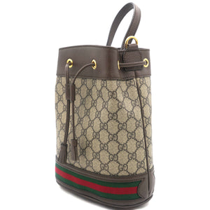 Beige/Ebony GG Supreme Canvas and Leather Small Ophidia Bucket Bag