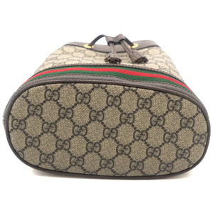 Beige/Ebony GG Supreme Canvas and Leather Small Ophidia Bucket Bag