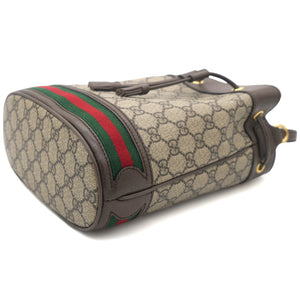 Beige/Ebony GG Supreme Canvas and Leather Small Ophidia Bucket Bag