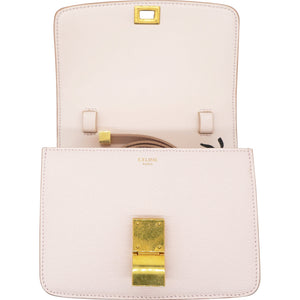 Light Pink Calfskin Small Classic Box Flap Bag