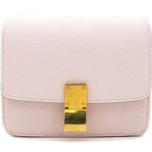 Light Pink Calfskin Small Classic Box Flap Bag