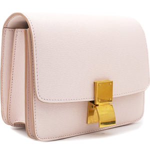 Light Pink Calfskin Small Classic Box Flap Bag