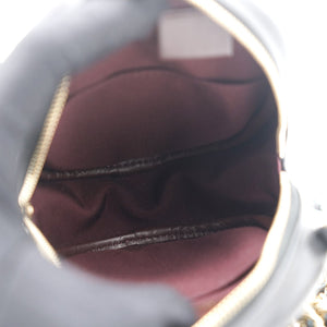 Mini Round Purse Vanity Caviar Leather Black