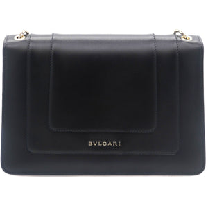 Medium Serpenti Forever Flap Shoulder Bag Black