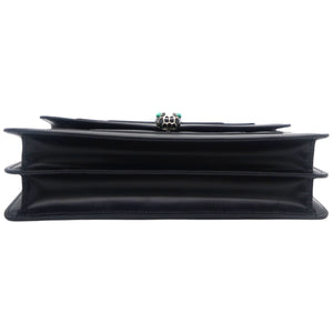 Medium Serpenti Forever Flap Shoulder Bag Black