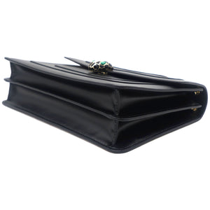 Medium Serpenti Forever Flap Shoulder Bag Black