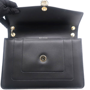 Medium Serpenti Forever Flap Shoulder Bag Black