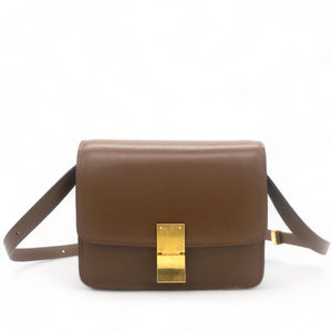 Calfskin Small Classic Box Flap Bag Caramel
