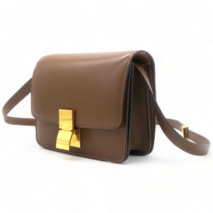 Calfskin Small Classic Box Flap Bag Caramel