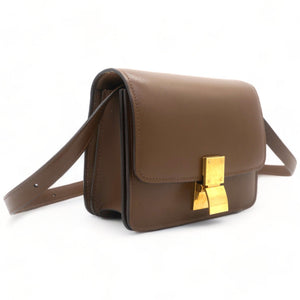 Calfskin Small Classic Box Flap Bag Caramel