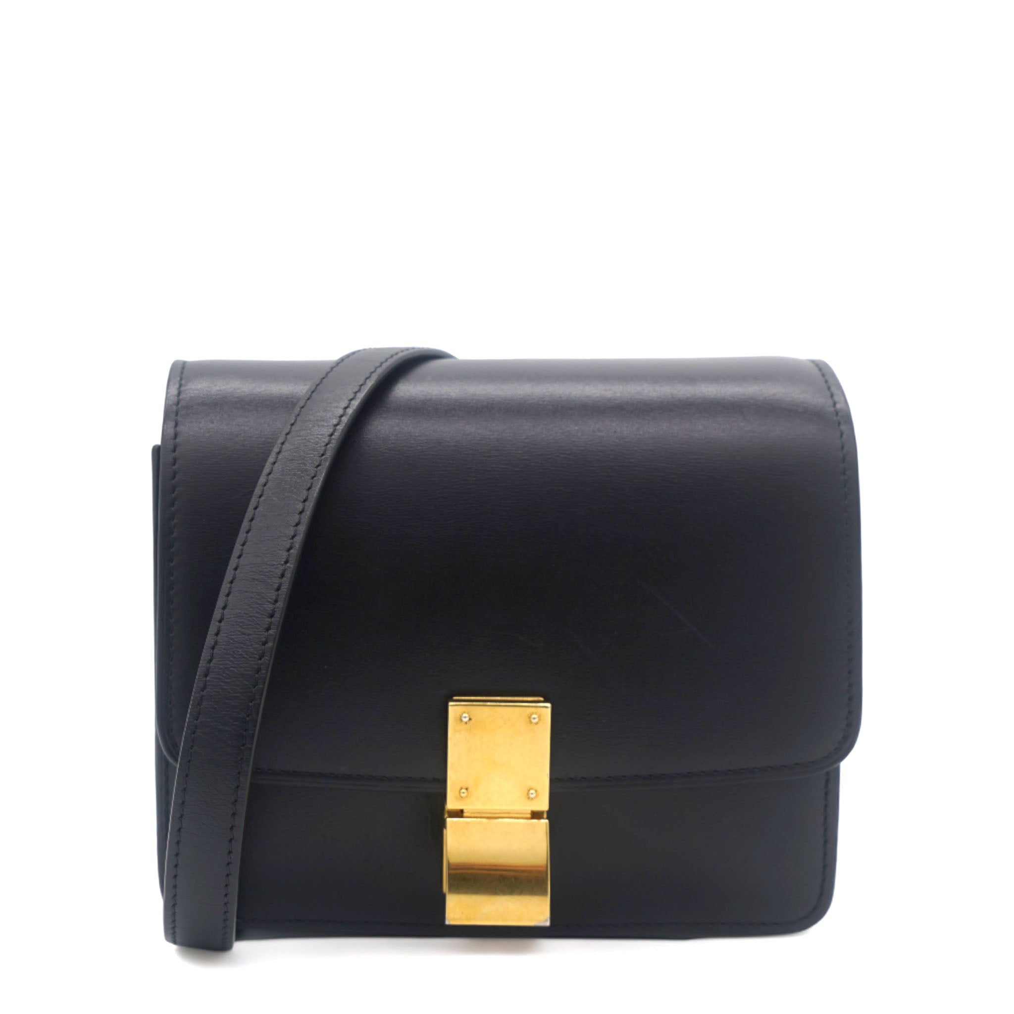 Smooth Calfskin Small Classic Box Flap Black