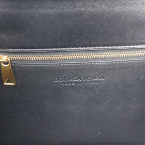 Box Calfskin Clip Lock Crossbody Bag Black
