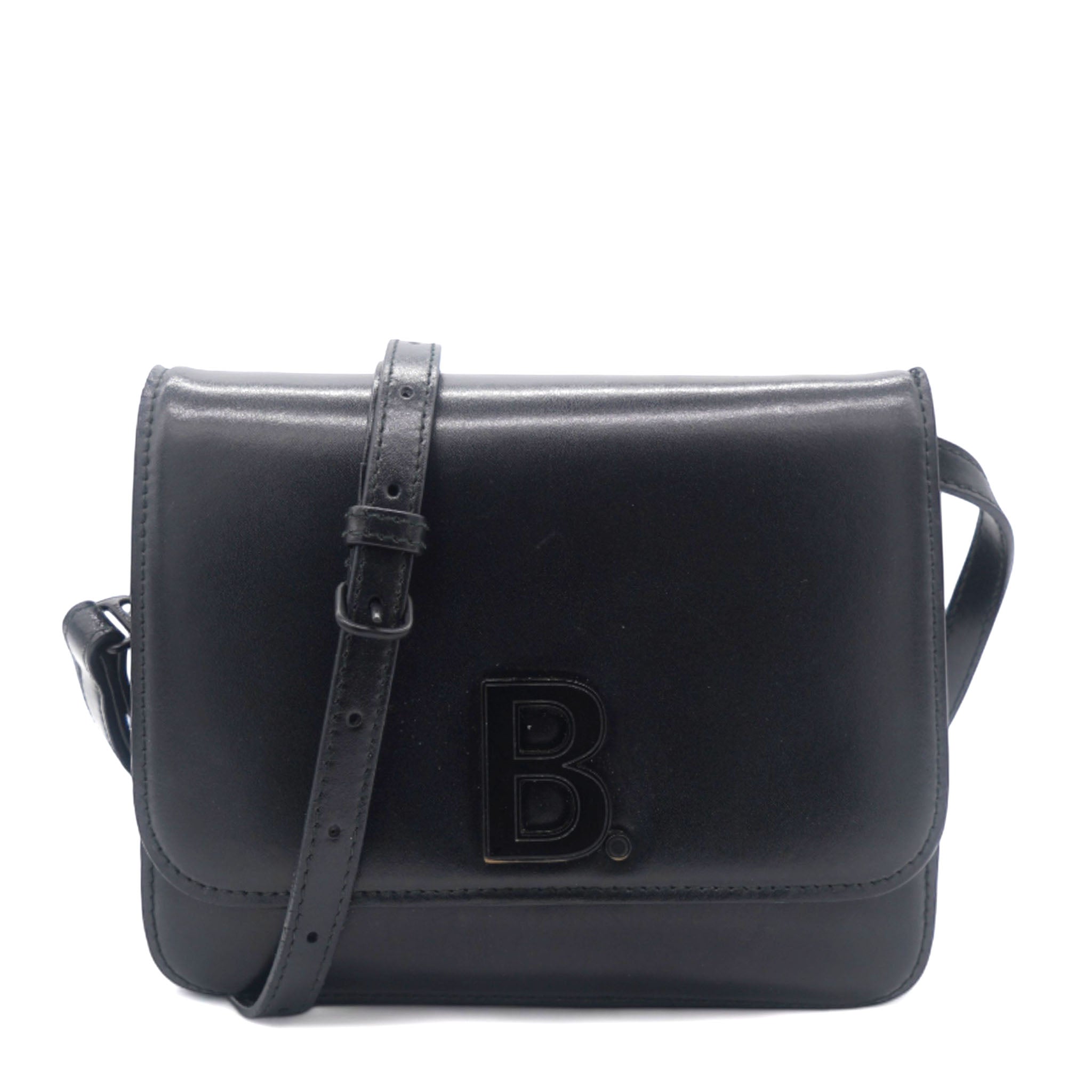 Smooth Calfskin Small B Bag Black
