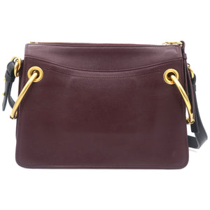 Calfskin Suede Small Roy Bag Plum Burgundy