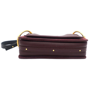 Calfskin Suede Small Roy Bag Plum Burgundy