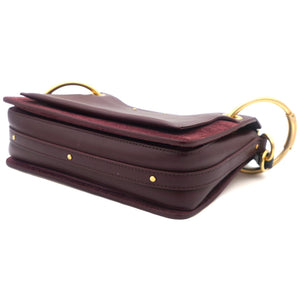 Calfskin Suede Small Roy Bag Plum Burgundy