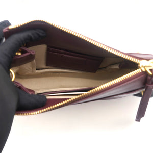 Calfskin Suede Small Roy Bag Plum Burgundy