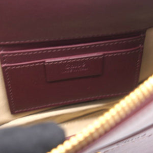 Calfskin Suede Small Roy Bag Plum Burgundy