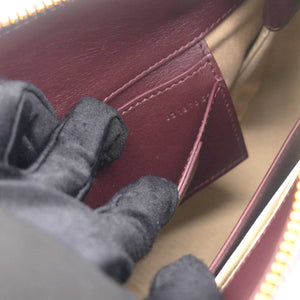 Calfskin Suede Small Roy Bag Plum Burgundy