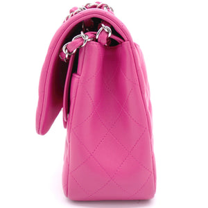 Pink Quilted Lambskin Leather Jumbo Classic Double Flap Bag
