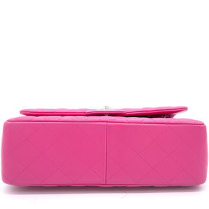 Pink Quilted Lambskin Leather Jumbo Classic Double Flap Bag