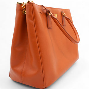 Saffiano Lux Large Tote Papaya