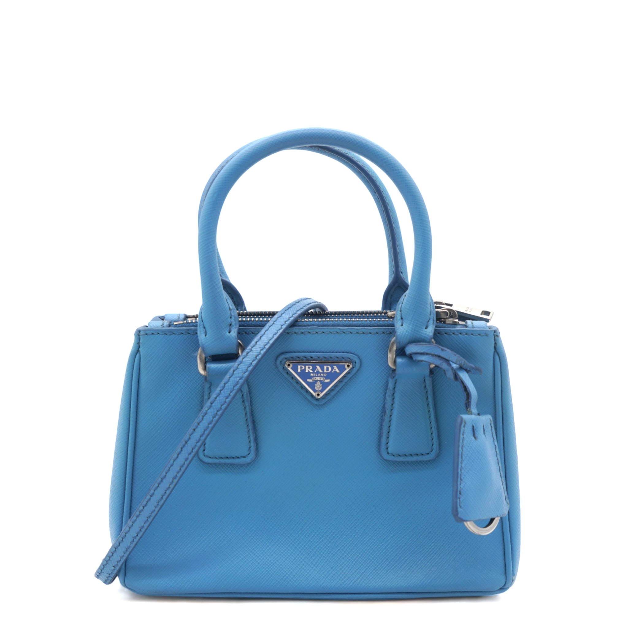Saffiano Mini Galleria Crossbody Bag Blue