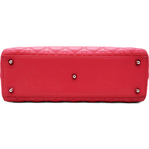 Lambskin Cannage Large Lady Dior Pink