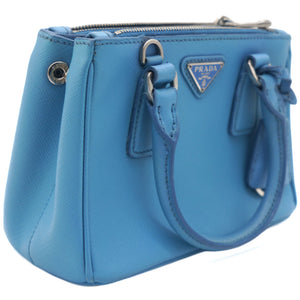 Saffiano Mini Galleria Crossbody Bag Blue