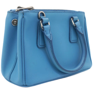 Saffiano Mini Galleria Crossbody Bag Blue