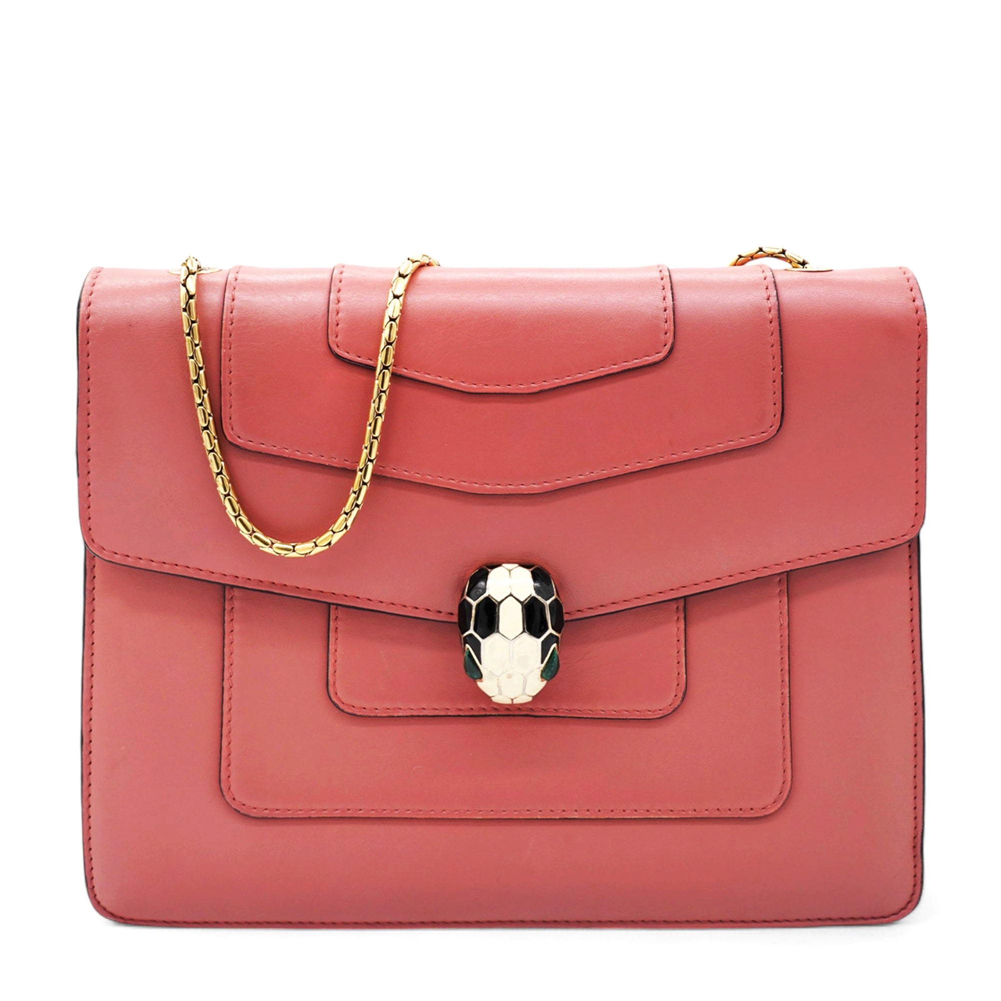Calfskin Serpenti Forever Crossbody Flamingo Quartz