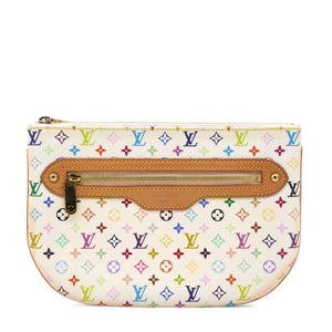 Monogram Multicolor Pochette Plate PM White