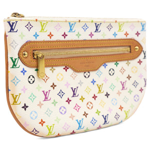 Monogram Multicolor Pochette Plate PM White