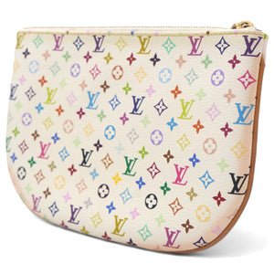 Monogram Multicolor Pochette Plate PM White