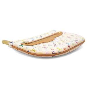 Monogram Multicolor Pochette Plate PM White