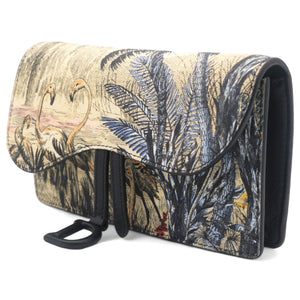 Saddle Belt Pouch Black / Beige Printed Calfskin