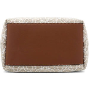 Jacquard Anagram Calfskin Small Cubi Bag Ecru Tan