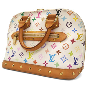 White Multicolor Monogram Alma PM Bag