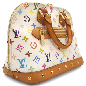 White Multicolor Monogram Alma PM Bag