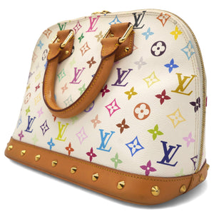 White Multicolor Monogram Alma PM Bag